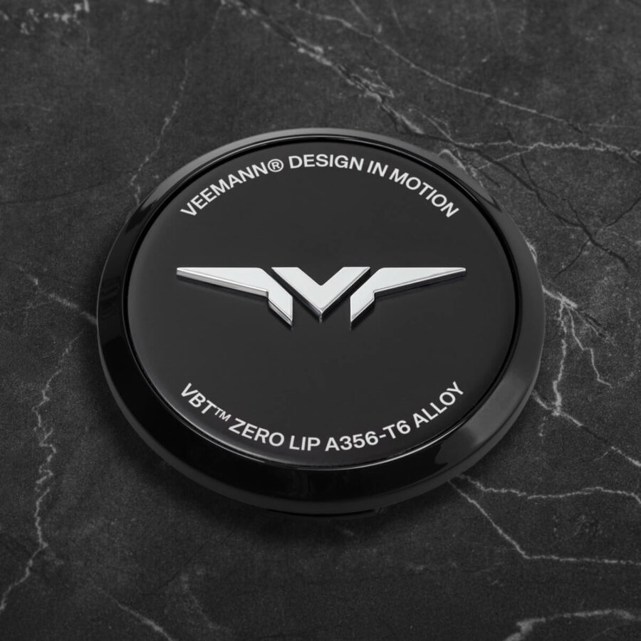 vbt-pcc-black Veemann Premium Centre Cap Upgrade - Matt Black / Chrome