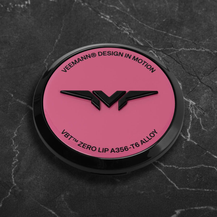 vbt-pcc-pink Veemann Premium Centre Cap Upgrade - Gloss Pink / Black