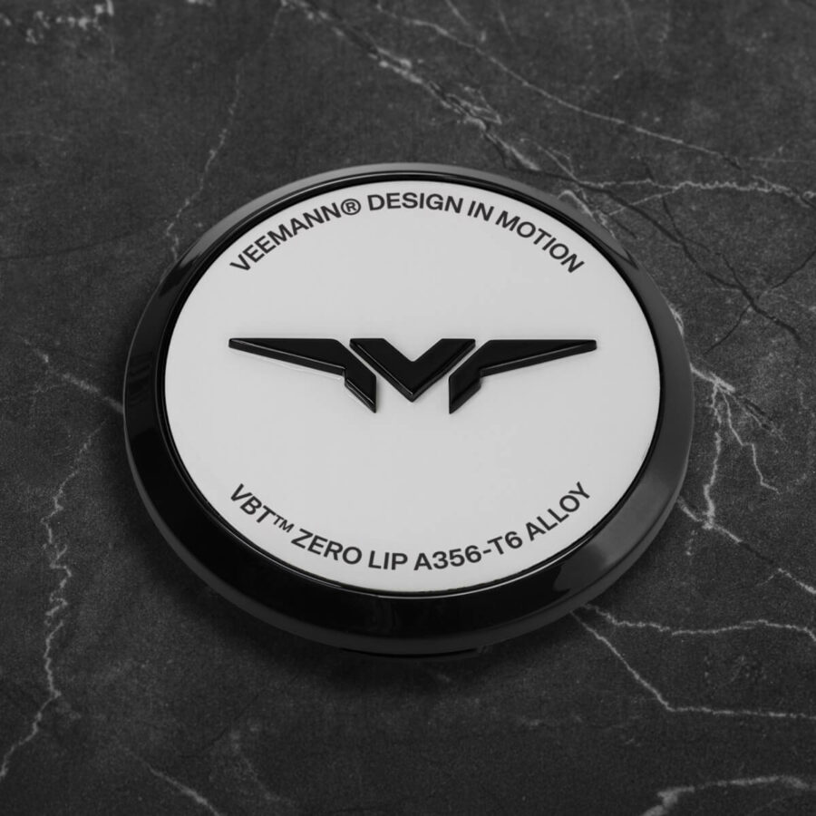 Veemann Premium Centre Cap Upgrade - Gloss White / Black