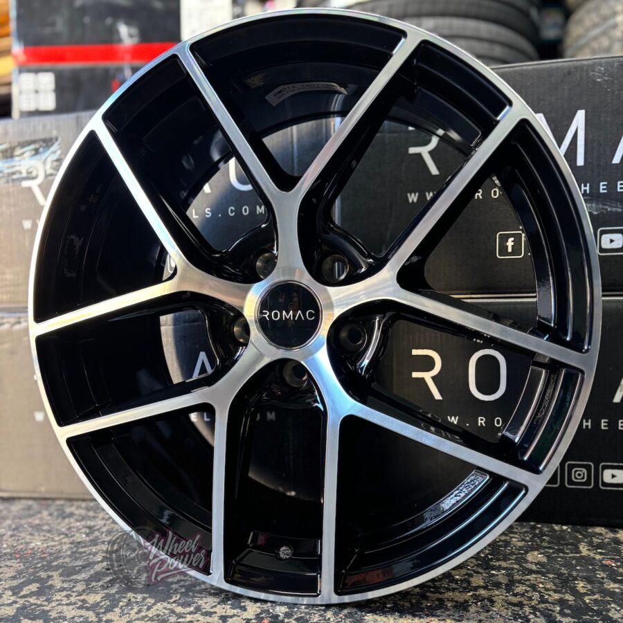 Diablo5108 2 Romac Diablo Black Polished 8x18" 5x108 Ford Volvo Jaguar