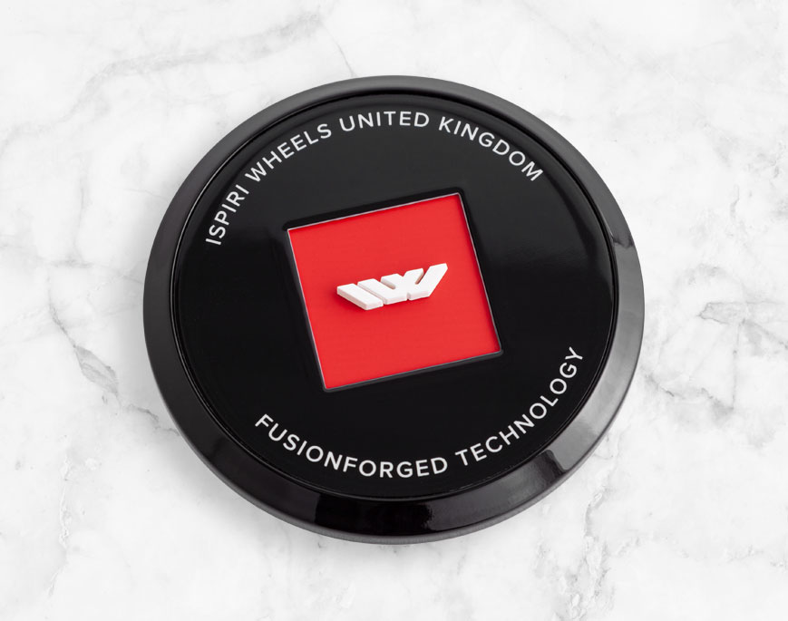 IWEBLKwRED Ispiri Exclusive Centre Cap Upgrade - Gloss Black Red Logo