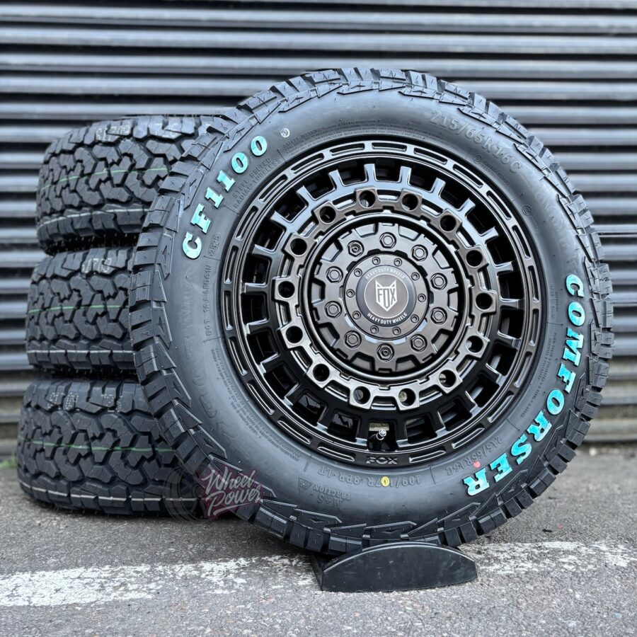 ADVCF11005108 FOX ADV Satin Black 16″ 5×108 Tyre Package - Ford Connect, Vauxhall Vivaro, Peugeot Expert +