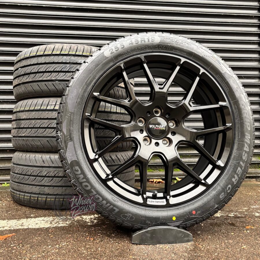 Munich3Package Wolfhart Munich 3 Gloss Black 19" 5x120 Tyre Package - VW Transporter T5 - T6.1