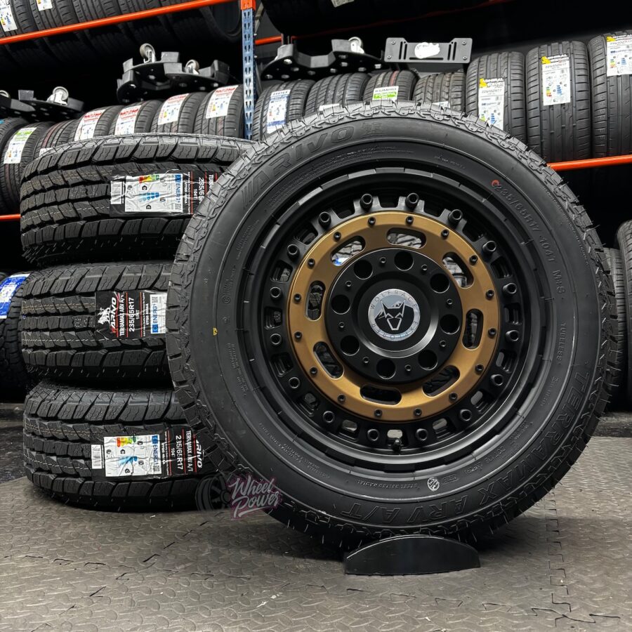 SlotMagBrzPackage Wolfrace Slotmag Black/Bronze 17" 5x120 Tyre Package - VW Transporter T5 - T6.1