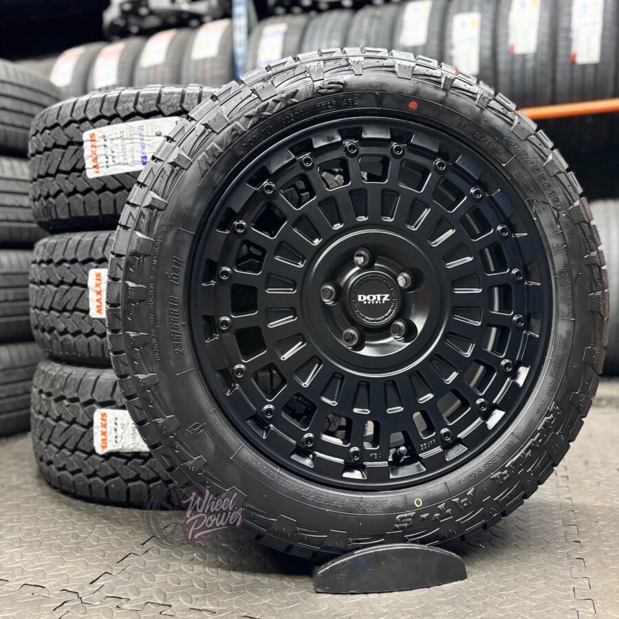 TalaraBLKTyres 1 Dotz Talara Matt Black 18″ 5×120 Tyre Package - VW Transporter T5 - T6.1