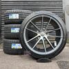 Veemann V-FS25 Graphite Smoke Machined 20" 5x120 Tyre Package - VW Transporter T5 - T6.1