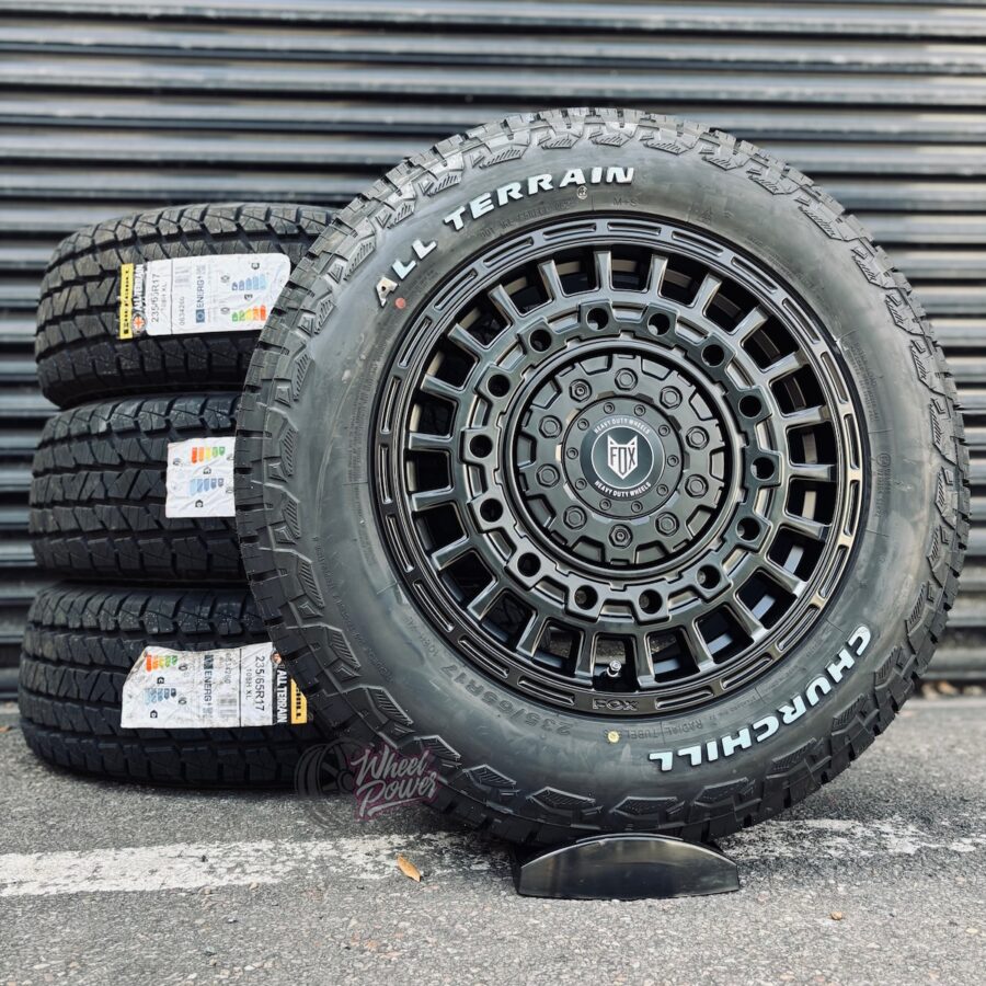 ADVAT Fox ADV Matt Black 17" 5x120 Tyre Package - VW Transporter T5 - T6.1