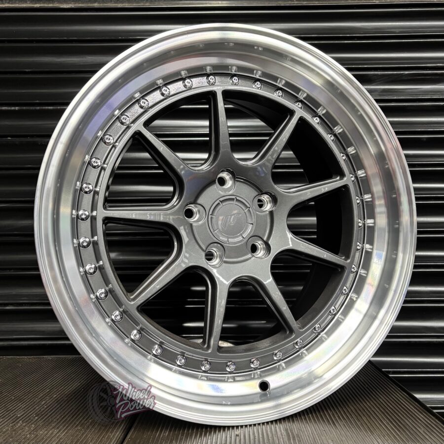 Japan Racing JR47 Grey Polished 8.5x18" & 9.5x18" 5x114.3 (Clearance)