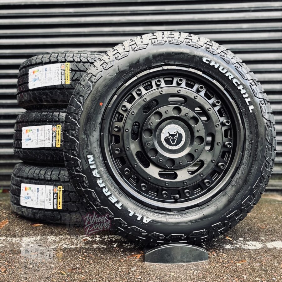 Wolfrace Slotmag Matt Black 17" 5x120 Tyre Package - VW Transporter T5 - T6.1