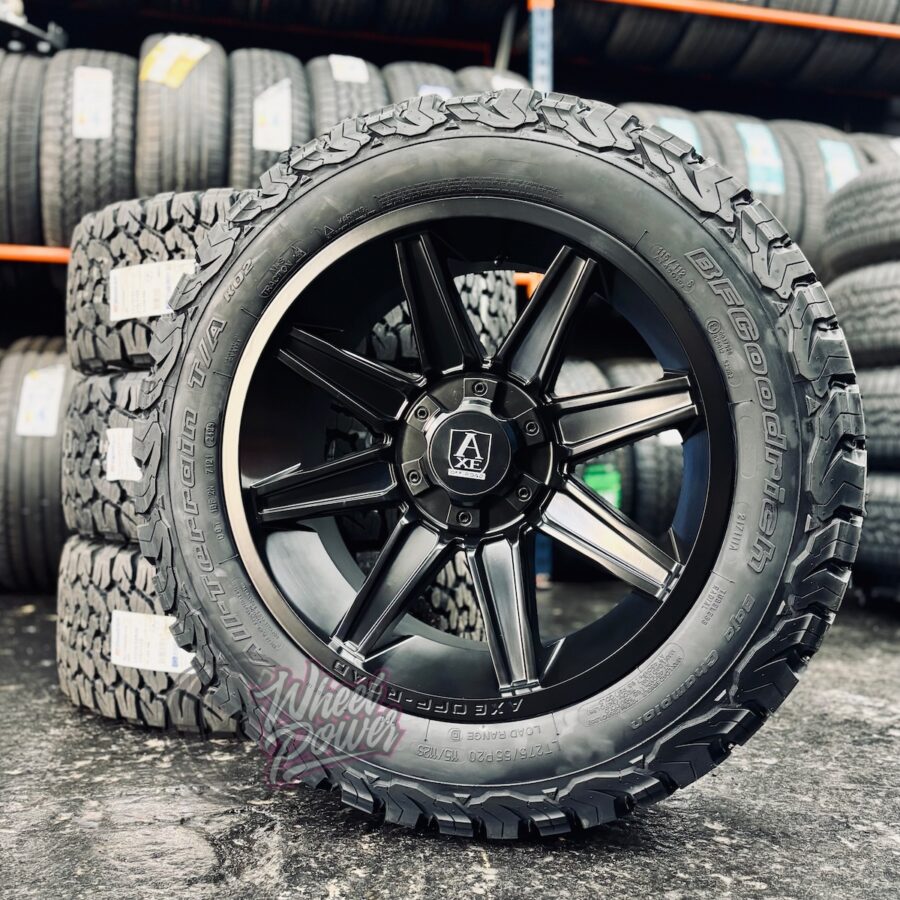 AXE AT3 20" 6x139.7 BFG KO2 A/T Tyre Package - Ford Ranger (Clearance)