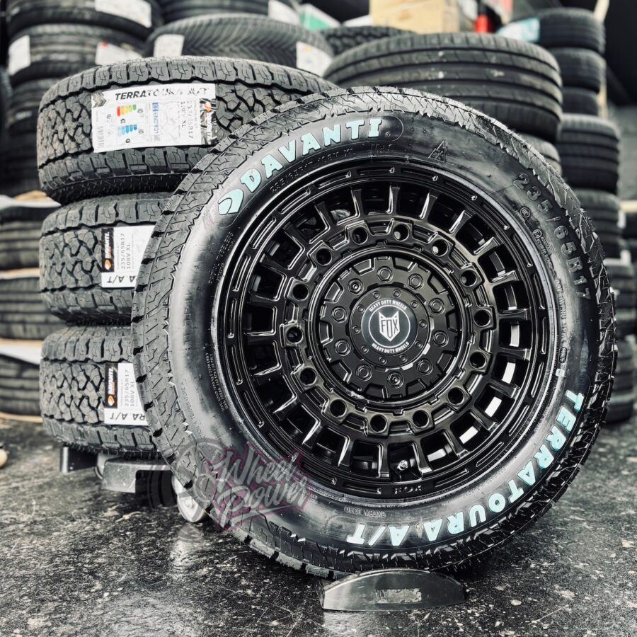 ADVDAVANTI 1 Fox ADV Matt Black 17" 5x120 Davanti Terratoura A/T Tyre Package - VW Transporter T5 - T6.1