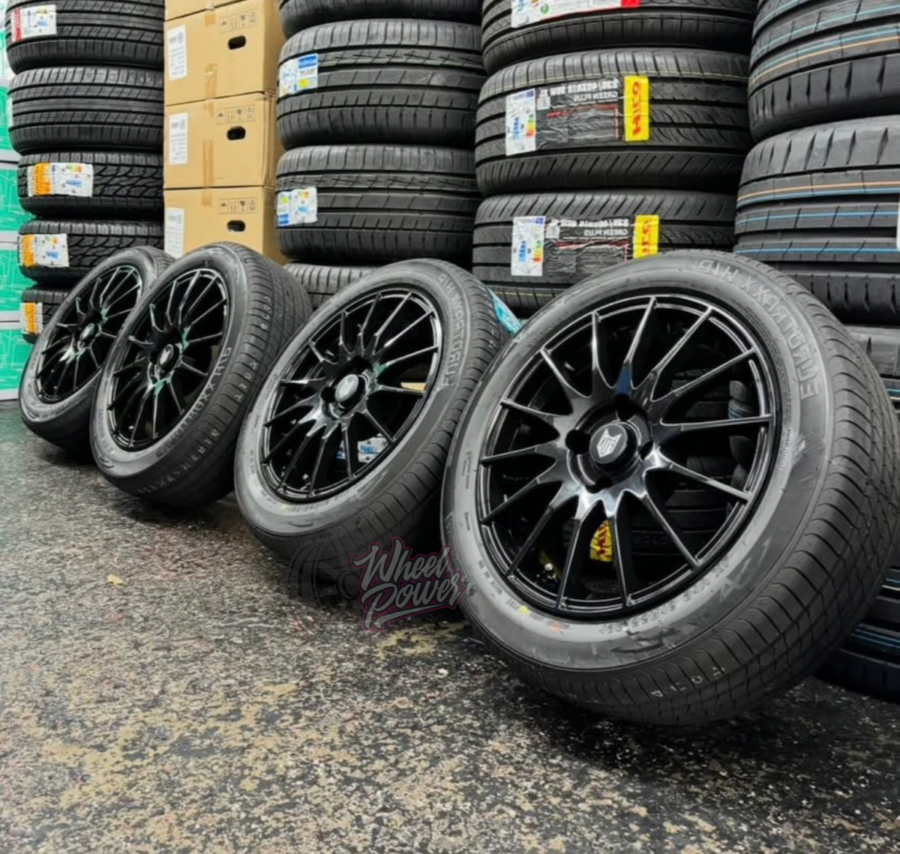 FX004TYRES FOX FX004 Black 16" 4x108 ET20 Tyre Package - Peugeot/Citroen
