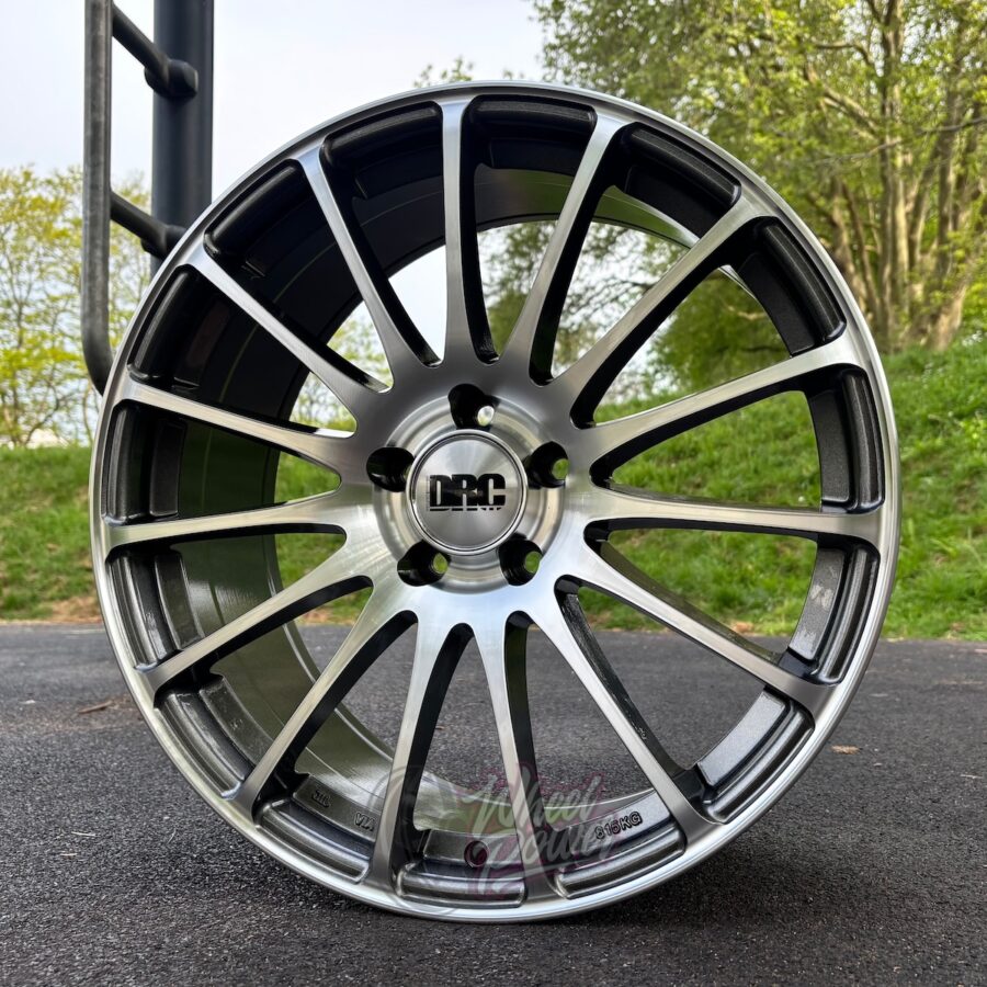 RapideGMDRC DRC Rapide Gunmetal Polished Lip 8.5x19" 5x112 Mercedes CLA A-Class Vito, VW Audi