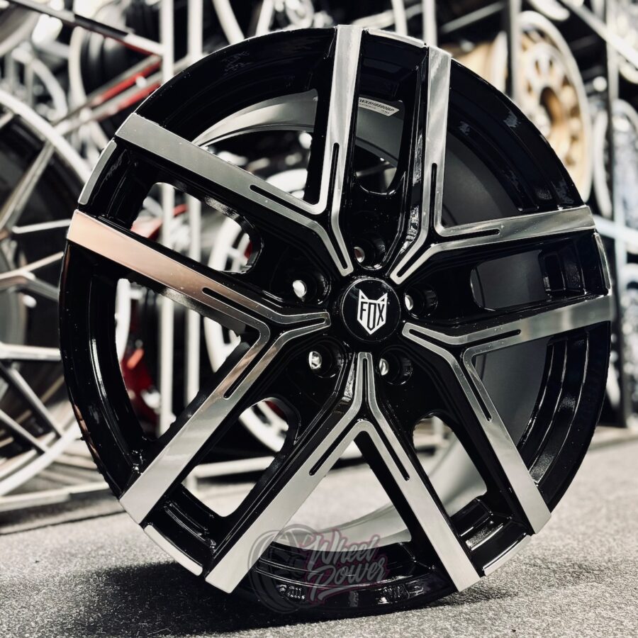 WX5BLKPOL 1 FOX WX5 Black Polished 18" 5x112 - VW T4 Caddy Mercedes Vito