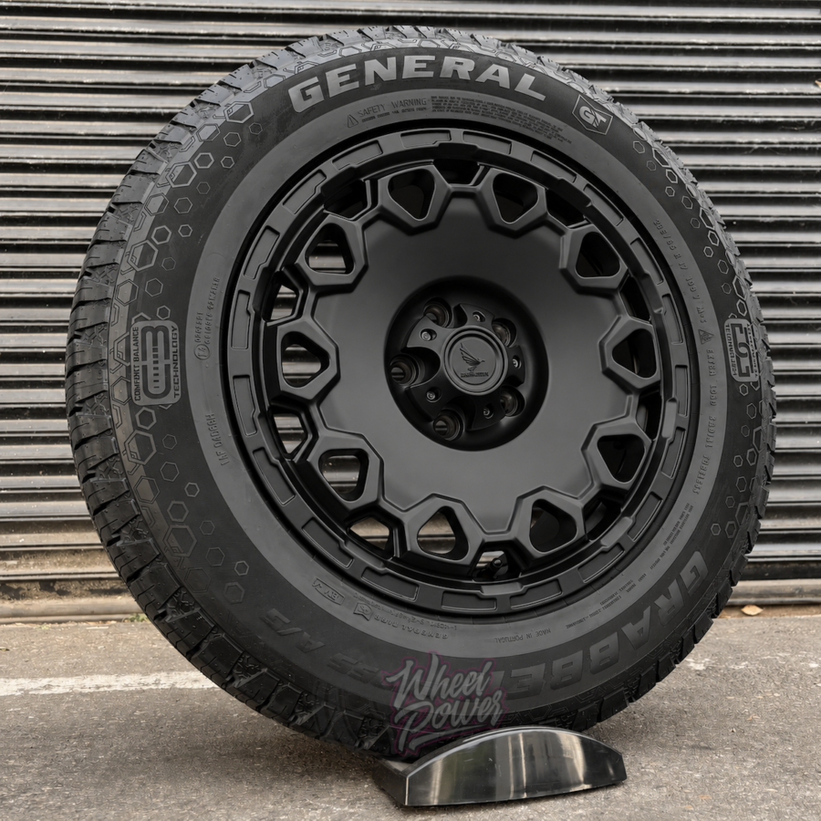 SprocketBLKGeneral 1 Sprocket Black 17" 5x120 General Grabber Cross Tyre Package - VW Transporter T5 - T6.1