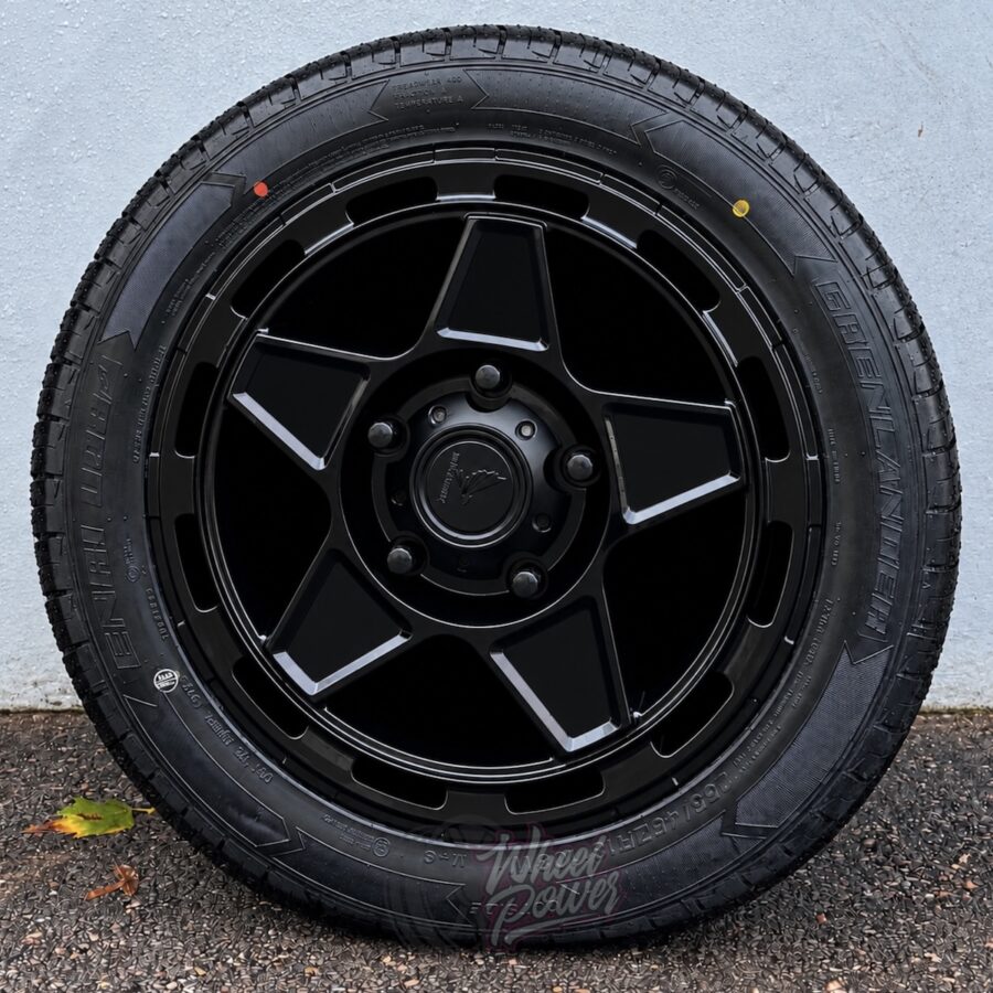 Obsidian Gloss Black 8x18" 5x120 Tyre Package - VW Transporter T5 - T6.1